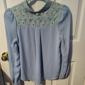 Light blue Lace top